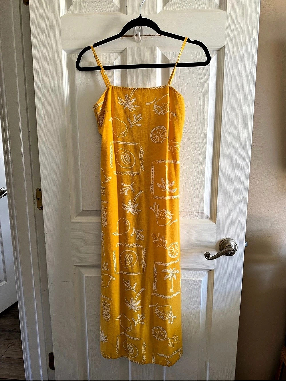 Japna Floral Maxi Dress in Yellow & White Size XS Like New